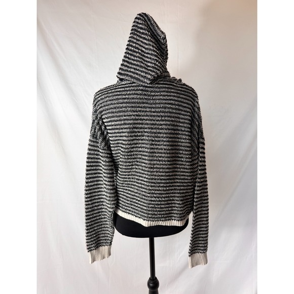 Volcom Broken Letters Hooded Sweater Black White Large Hoodie Sweatshirt - Picture 8 of 14